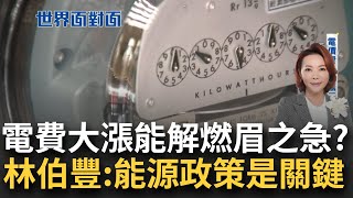 4月電價要大漲3成才能回本? 台電大虧2675億元! 電價費率審議三月開會 工商界憂電價上漲 林伯豐呼籲: 能源政策才能解決問題｜黃寶慧 主持｜【世界面對面】20230219｜三立iNEWS