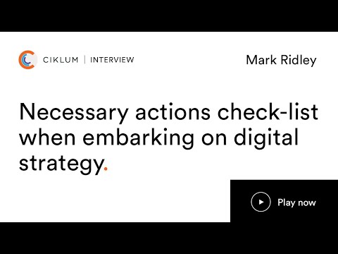 Actions check-list when embarking on digital strategy