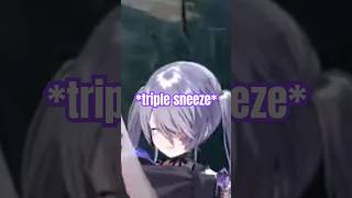 triple sneeze by biboo #holoen #hololive #kosekibijou #hololiveenglish #hololiveclip #shorts