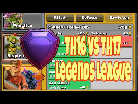 TH16 Vs TH17 With Nerfed Disarmer CLASH OF CLANS | Legend League Attacks