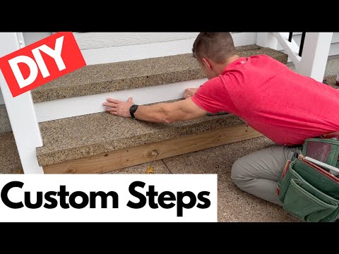 DIY Exposed Aggregate Stair Treads