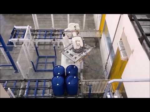 Robot Depalletizing and Palletizing - 200L Drum Fatty Acid