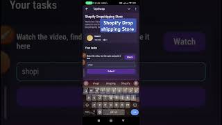 Shopify Drop shipping Store #tapswapcodetoday #tapswap codetoday