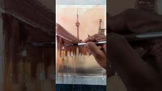 Watercolor painting 1000 painting challenge no.261  #torontoart #torontostreets #art #unionstation