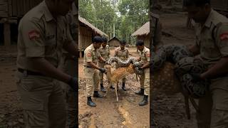 Police Rescue Deer From python #Wildlife #animal #nature #forest #landscape