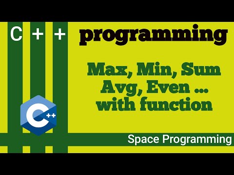 Maximum, Minimum, Sum, Average, And Filter Even all in one with function | C++