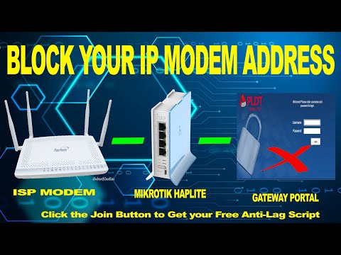 How to block your IP Modem Gateway from PLDT & GLOBE using Mikrotik Router with Anti-Lag Script