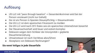 Steurfalle US LLC   Wie man eine US LLC nicht betreibt