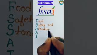 #full form of #Fssai / watch full form of # fssai @Balgyanastra