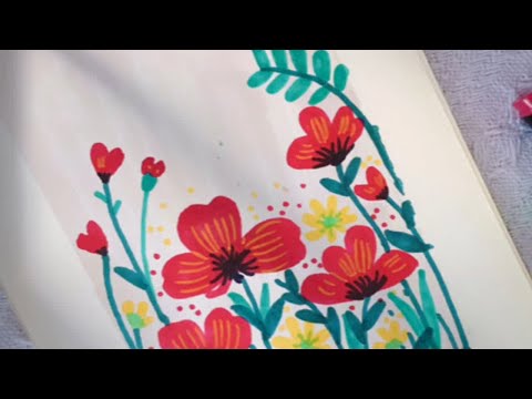 马克笔画画｜沉浸式画花·小插画练习