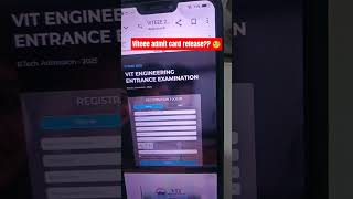 viteee admit card release/ 🧐🧐 #viteee2025 #engineeringentranceexam