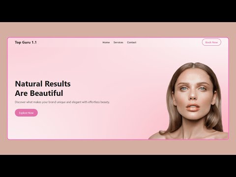 How to Create a Modern Responsive Hero Section with Transparent Navbar,  | HTML CSS Tutorial 2025