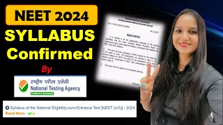 NEET 2024 Shocking Update😲 | NEET Updated Syllabus By NTA #update #neet2024 #neet