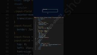 ✨ Floating Label Animation in Input Fields | HTML & CSS | Website Using HTML and CSS #shorts