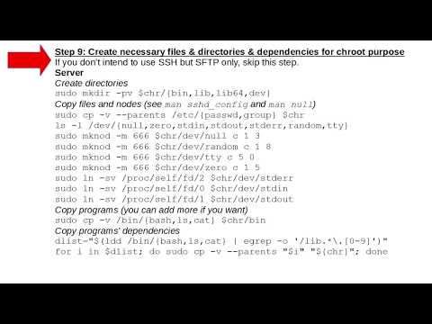 Setup SSH and SFTP server with chroot jail