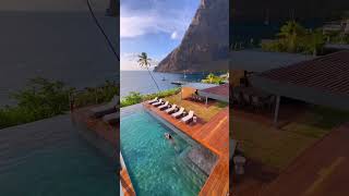 Its called Sugar Beach Viceroy in Saint Lucia! Follow us for more bucket list travel inspo 💫