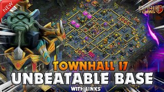 World Best Base TH17 | Town Hall 17 NEW WAR BASE LINK| Anti 2 Star War & Cwl Base Layout