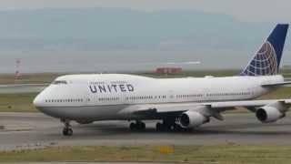 ユナイテッド航空 関西国際空港 B747-400 N199UA ダイバート飛来