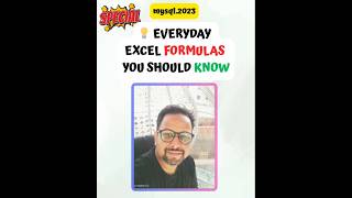 everyday excel formulas you should know... #excel