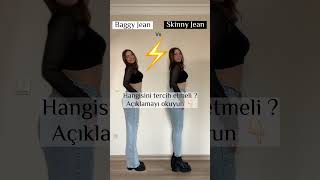 Skinny jean vs Baggy jean #shorts #jeans #kombin