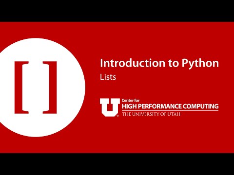 Introduction to Python: Part 4: Lists