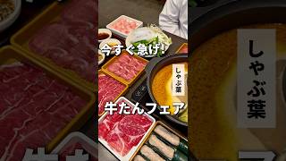 全国のしゃぶ葉で牛たんフェアが復活‼️
