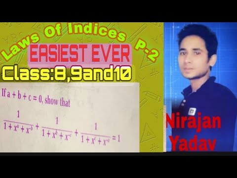 Laws of Indices Class10 In Nepali Language (VVI FOR 4 OR 5)