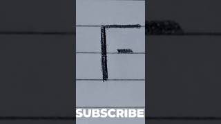 3D shadow letter F | #youtubeshorts #3dletterart #3dshadow