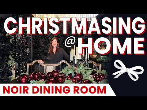 CHRISTMASing at HOME: Transforming My Dining Room: Unique Black Poinsettia Christmas Decor!