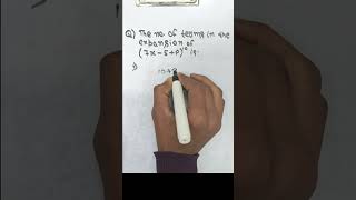 Binomial theorem , find number of terms jee and nda #shorts #kutriyarstudies #jeeadv2023