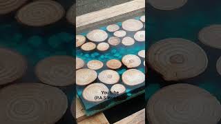 Making a table with wood and epoxy. # Love art and creativity. P.A.S Wood art.