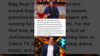 Bigg Boss 19 Launch Date Revealed! #BiggBoss19 #BiggBoss2025 #SalmanKhan #RealityShow #JioCinema