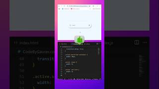 ✨ Click to Reveal Search Bar | Clean UI #webdevelopment #coding #htmlcss #shorts