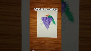 how to paint easy grapes|#easydiys|#shorts|#watercolortutorial