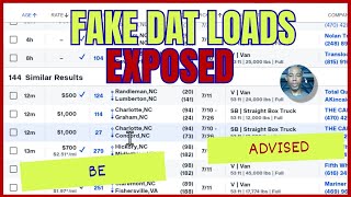 Fake Loads on DAT Board - New Owner Ops Beware