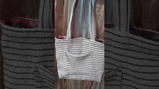 Handmade shoulder Bag From Natural Fabric || #diyprojects #fabricbag #shorts