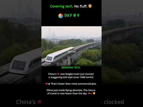 1000 KM - On the ground. 🤯 China's new Maglev is officially faster than a plane. 🚄