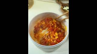 "It's getting chilly—warm up with a bowl of tomato and egg noodles. Quick, easy, and delicious!"