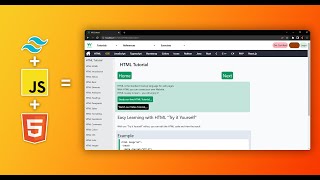 Creating W3School Frontend using HTML , TailwindCSS & JS Later Vanilla CSS [ College Project ]