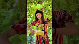 The grapes in Turpan are ripe  吐魯番的葡萄熟了 #新疆 #吐魯番 #維吾爾族 #葡萄 #shorts