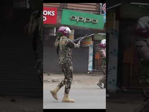 police using rubber bullets during Nane-nane protests