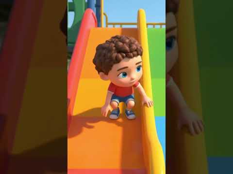 Learn number 1 to 5 with kids sliding from a slide