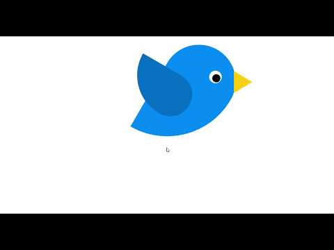 Beautiful BLUE BIRD ICON or LOGO Only With The Help Of HTML And CSS
