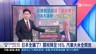菲律賓真心換絕情? 關稅不降反增19%定案 日本全讓了? 關稅降至15% 汽車大米全開放｜國際關鍵字20250723｜三立iNEWS