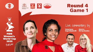 Chess ♟| Round 4 | Game 1| FIDE Women’s World Cup 2025 | ft. Kosteniuk, Koneru, and more