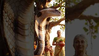The Legend of the Snake and the Old Lady!" #ai #cartoon #trending #shorts