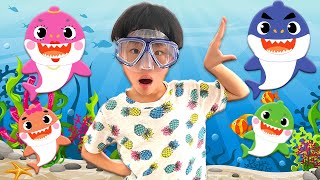 【寸劇】サメのかぞくに変身！ Baby Shark Finger Family | ベイビーシャーク| Nursery Rhymes & Kids Songs　かえであーたん