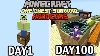 I Survived 100 Days on a Chest Island in Minecraft Hardcore