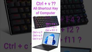 All Shortcut Key of Computer | #computer #computertricks #shortcutkey #computerknowledge #keyboard