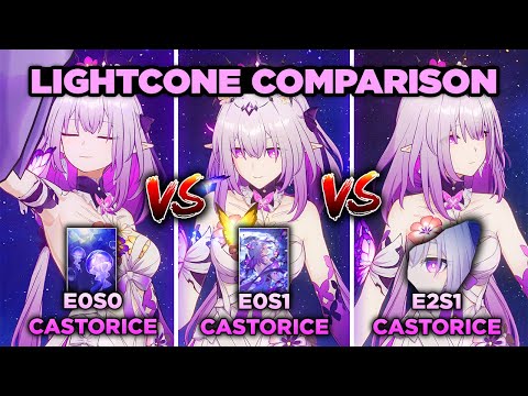 NEW UPDATE! E0S0 Castorice vs E0S1 Castorice | Castorice Light Cone Comparison - Honkai: Star Rail